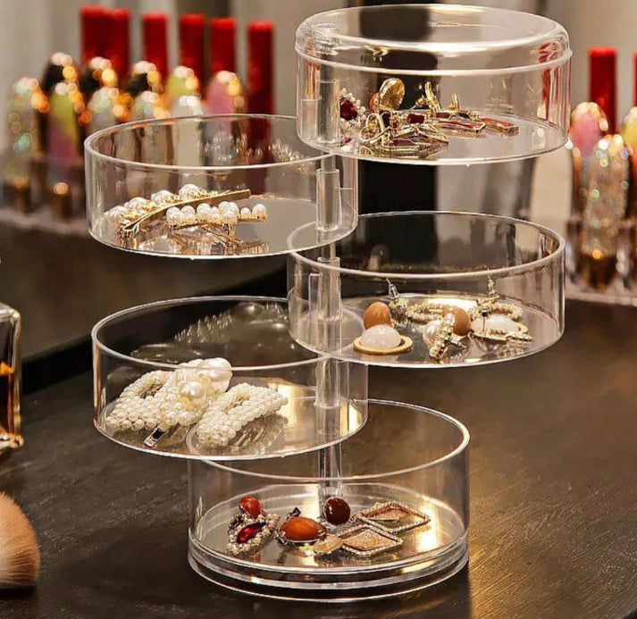 Acrylic Multi Layer Rotating Jewellery Organizer