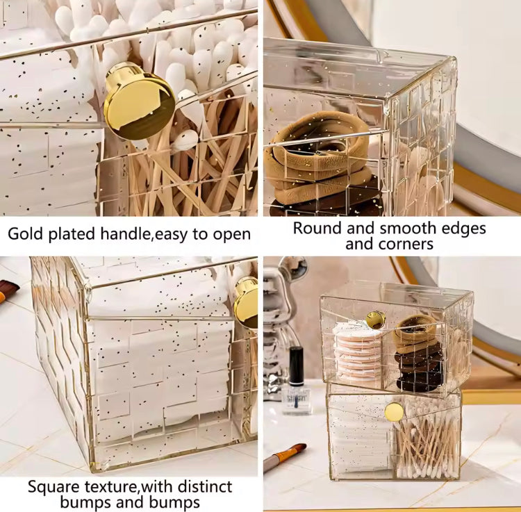 Multi Grids Cosmetics, Cotton Swabs Multipurpose Storage Organizer
