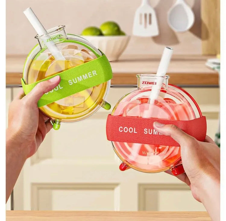 2 in 1 Round Beverage Dispenser and Ice Cuber Maker