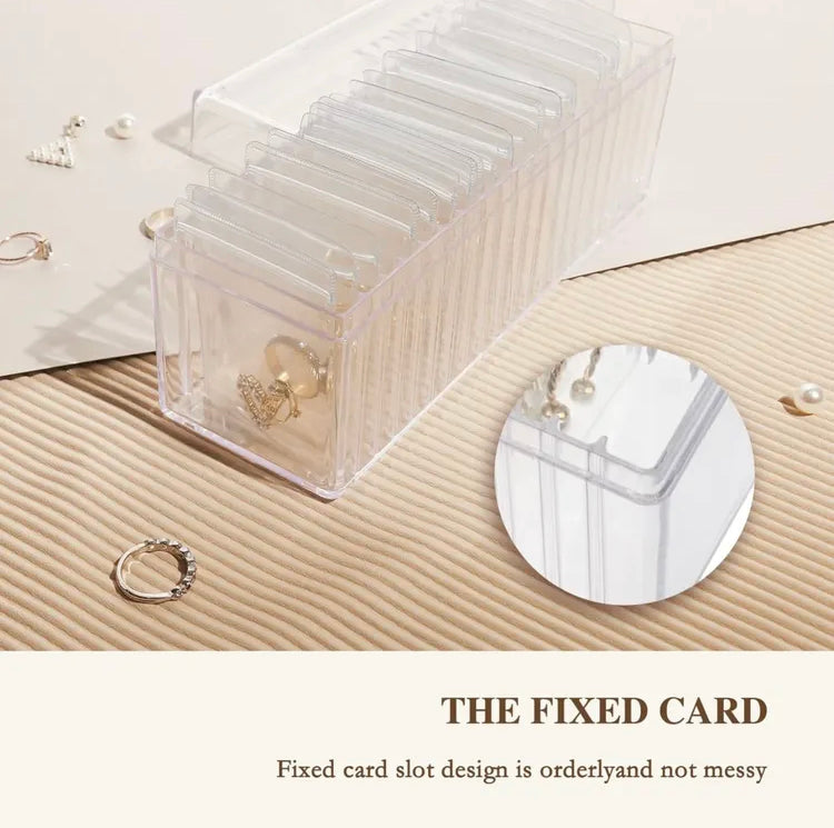 Clear Jewellery Organizer with 20 Reusable Ziplock Bags