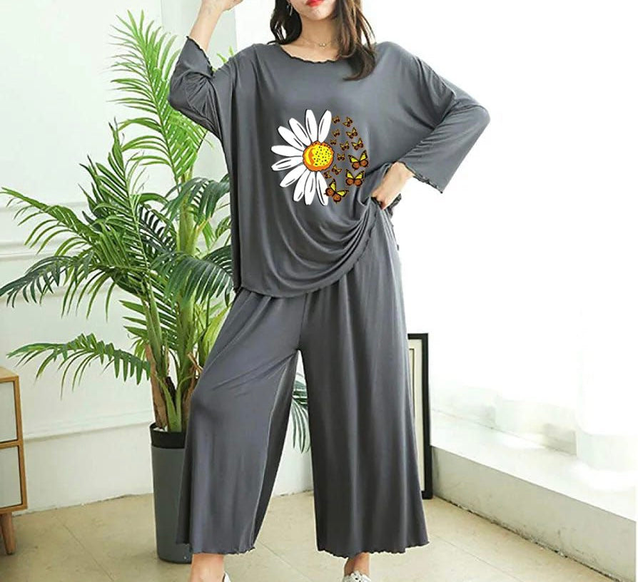 Girls 2 Pcs Comfortable Plazo Lounge Wear