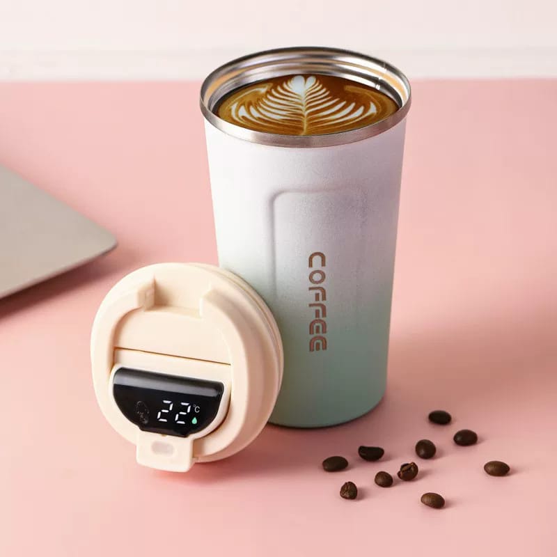 510ml Stainless Steel Insulated Double Shaded Coffee Mug with LED Temperature