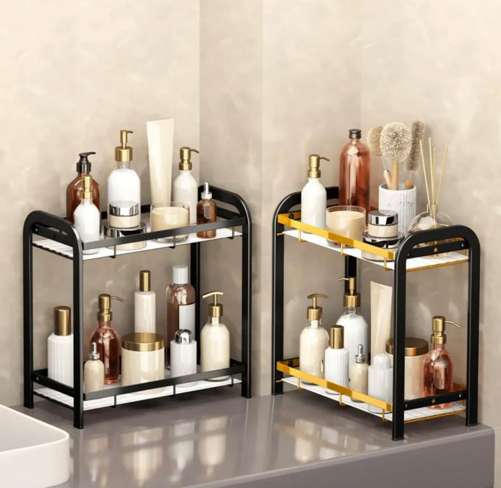 Double Layer Iron Multipurpose Storage Rack