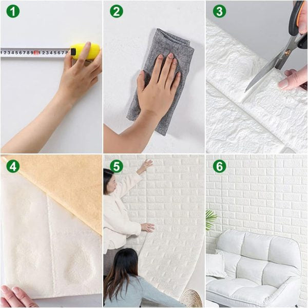 3D Waterproof Foam Wall Brick Sheet