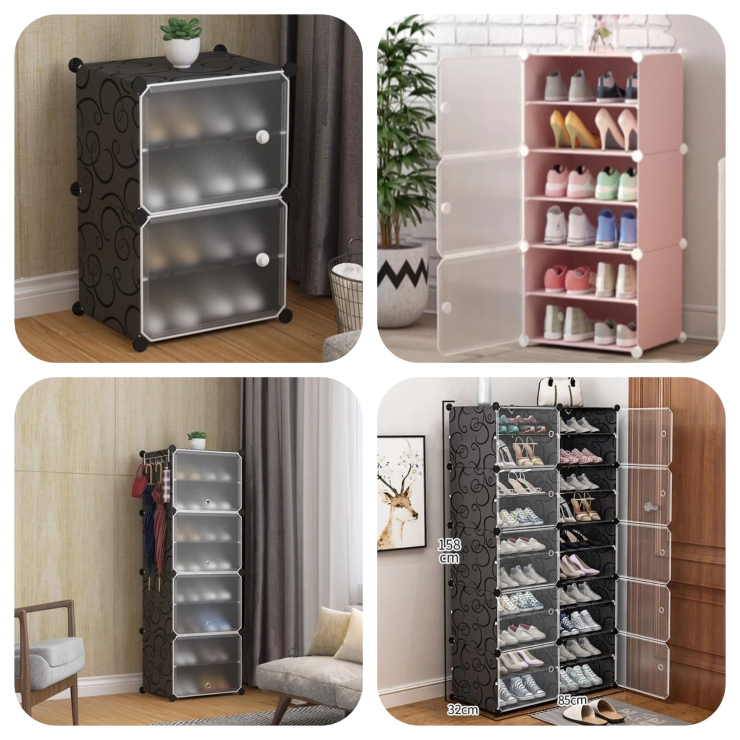 Modern Metal Shoe Cabinets Rack for Living Room