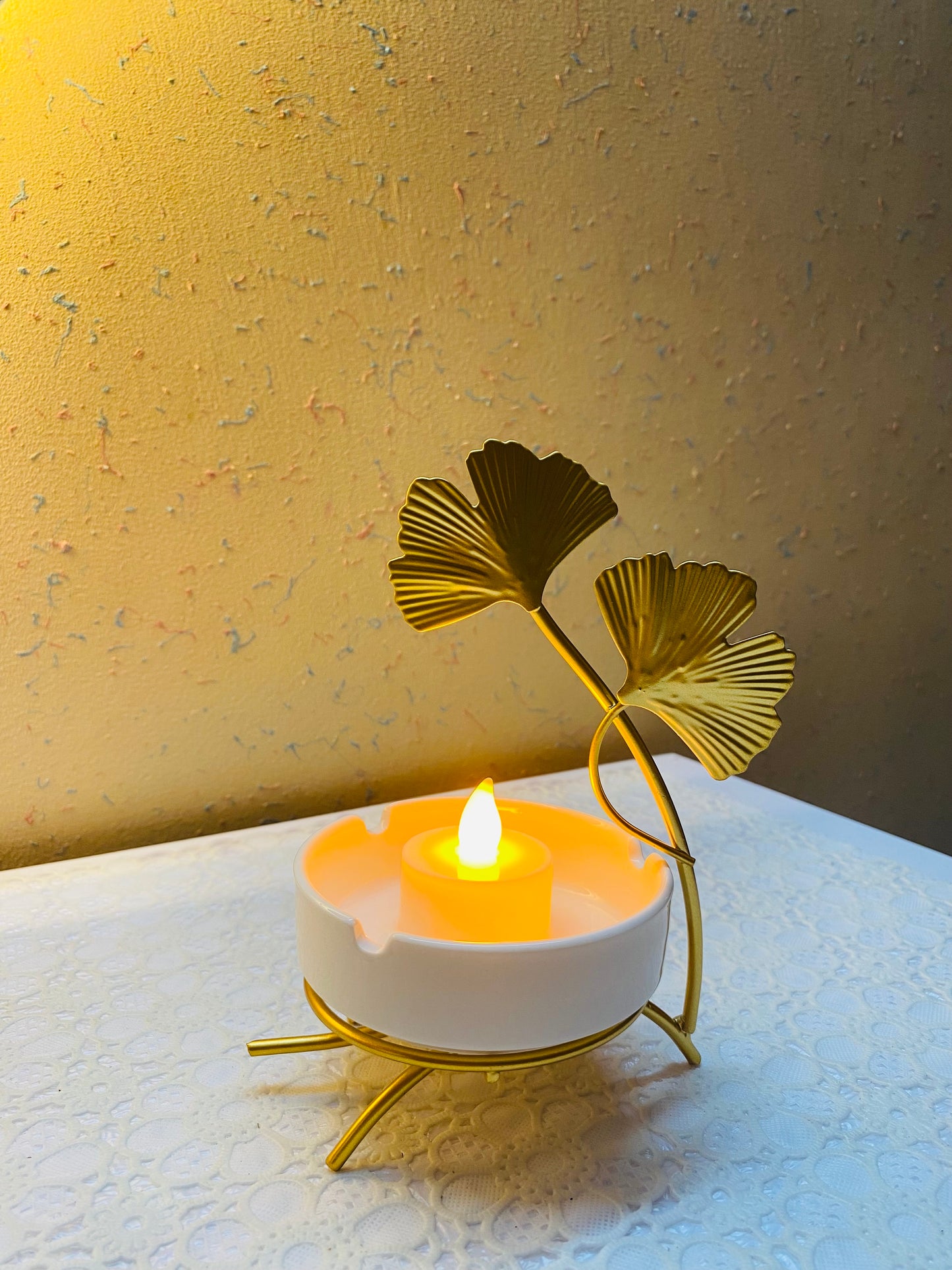 Metal Ceramic Candle Stand