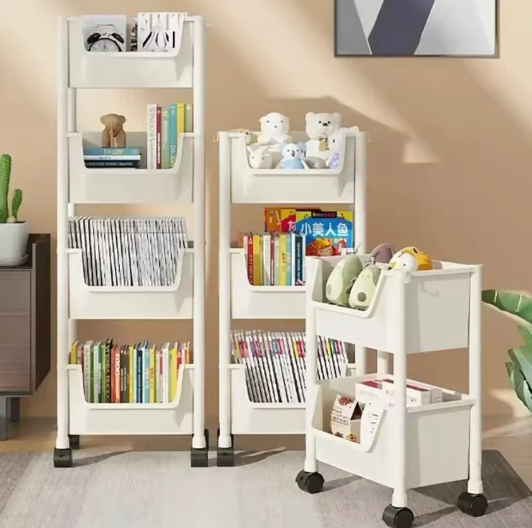 Three Layer Multifunctional Trolley for Household with Wheels