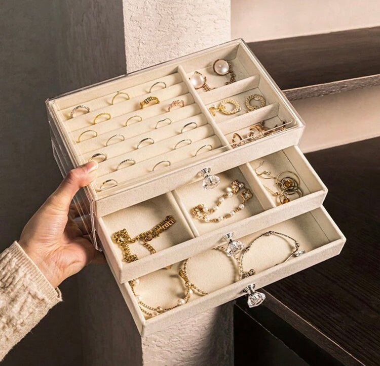 Large Capacity Three Layer Jewellery Organizer