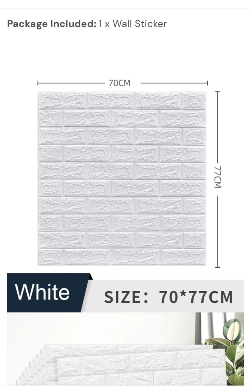 3D Waterproof Foam Wall Brick Sheet