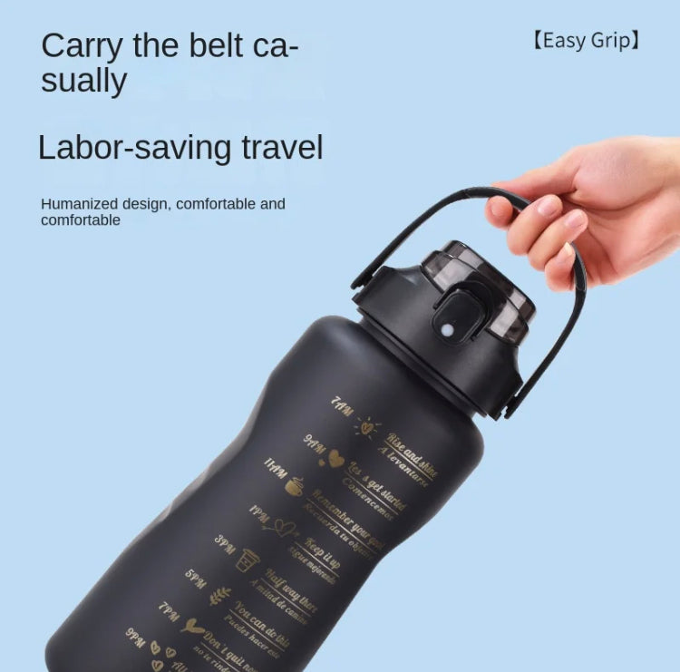 3 Pcs Gradient Colour Large Capacity Water Bottles Set