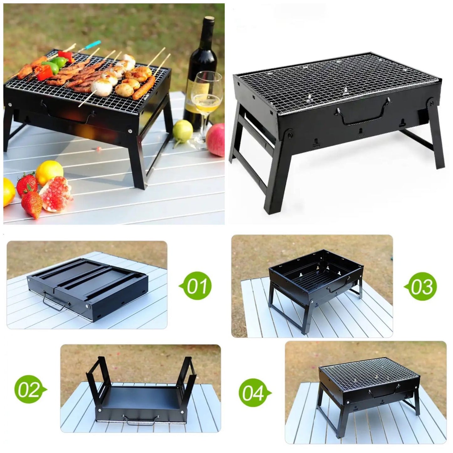 Portable Foldable BBQ Grill Outdoor Camping Grill