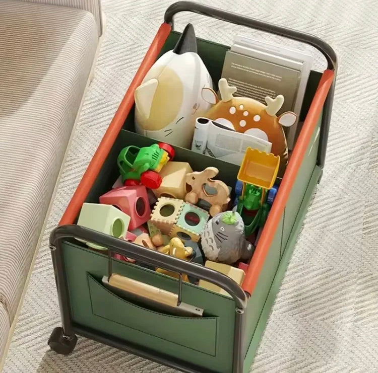 Large Capacity Four Wheels Kids Toy storage Box with Handles