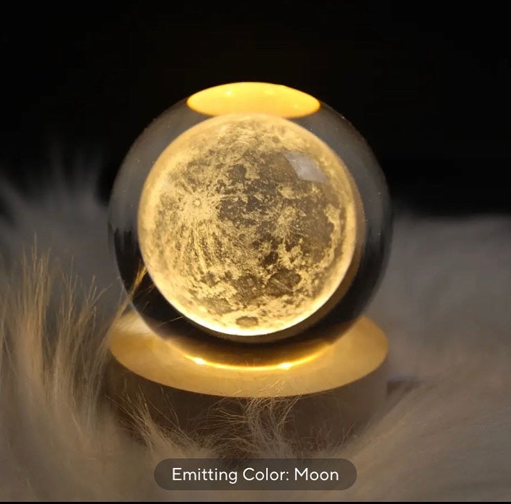 LED Night Light Milky Way Galaxy Solar System Crystal Ball