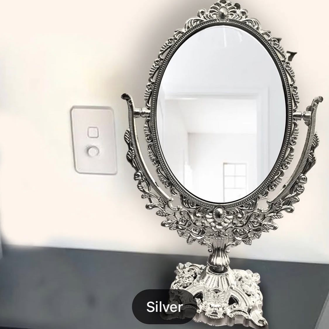 Silver Vintage Vanity Mirror