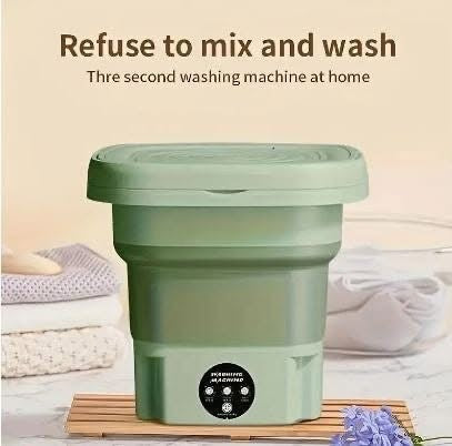 8 Litre Foldable Portable Washing Machine with Box Packaging
