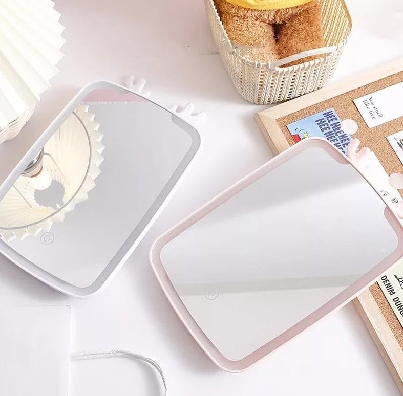 LED Rechageable 3 Modes Changeable Table Vanity Mirorr usb Rechageable Mirror.
