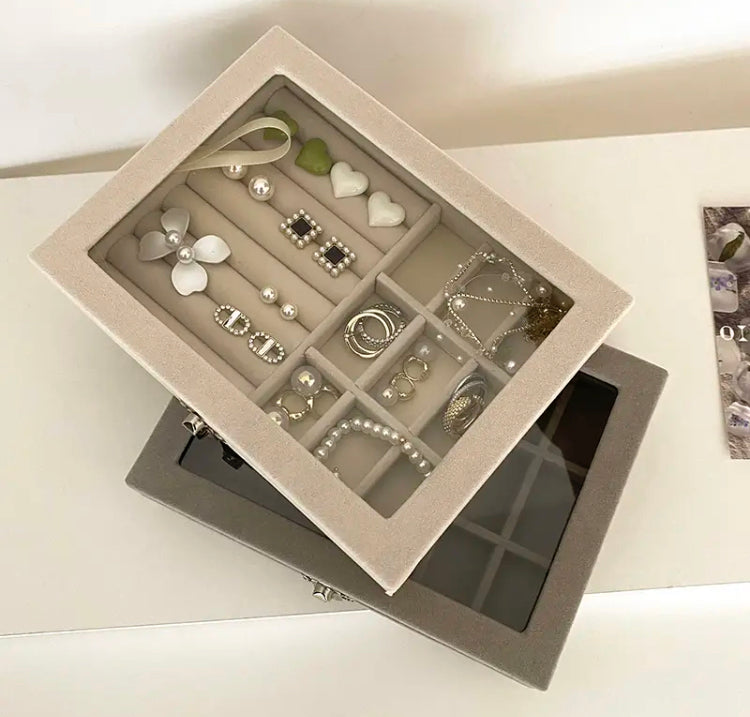 Portable Velvet Jewellery Ring Jewellery Display Organizer