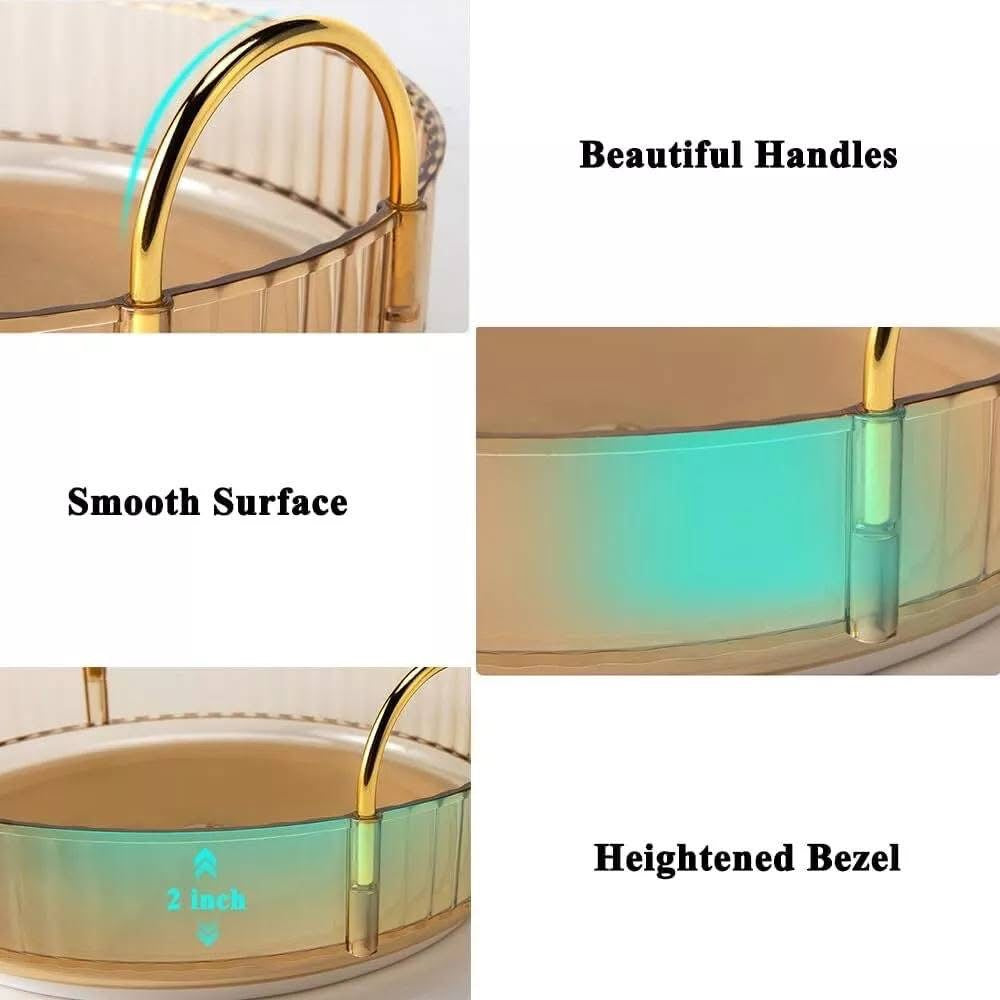 360 Rotating Cosmetics Makeup Perfumes Vanity Tray