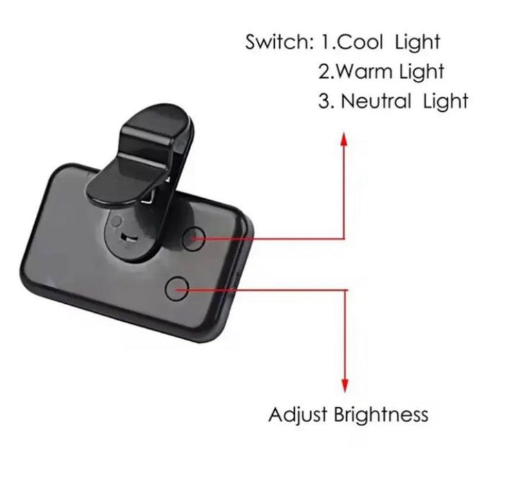 3 Modes Portable Mini Selfie Fill Light Rechargeable Adjustable Brightness