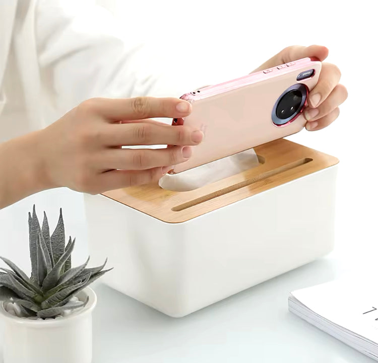 Wooden Cover Tissue Box with Holder