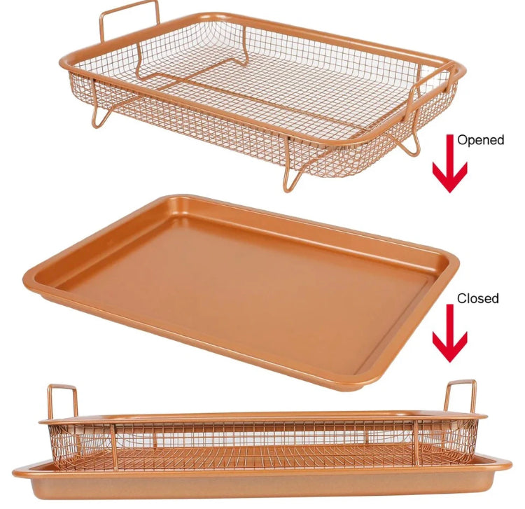 Crisper Rectangular Tray Convenient Oil Draining