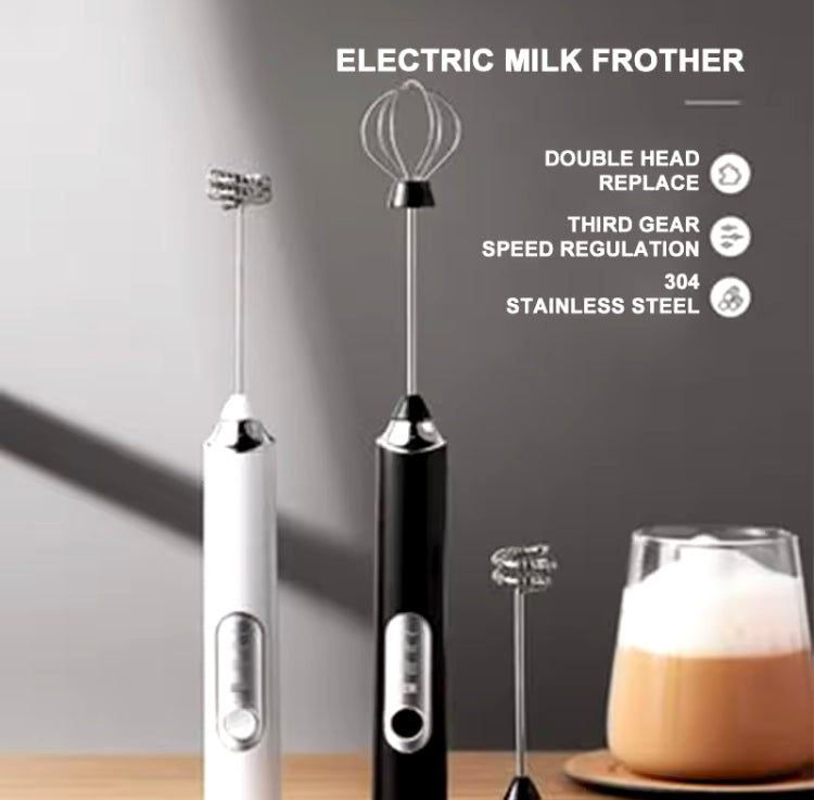2 in 1 Rechargeable Electric Coffee Milk Frother & Egg Beater