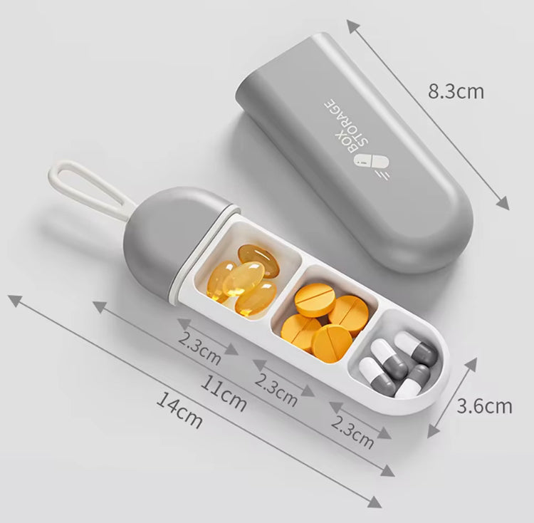 Silicone Portable Compact Design Pill Medicine Box