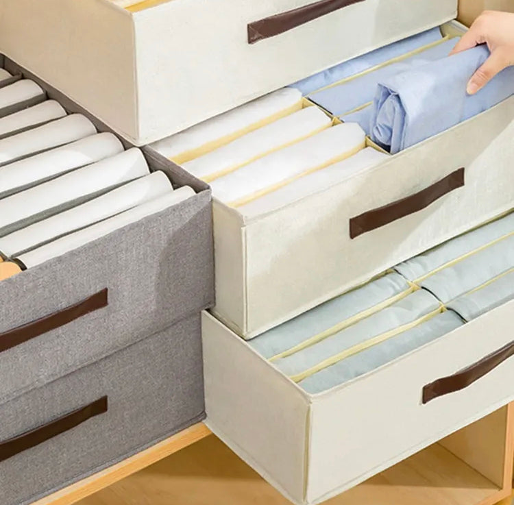 Foldable 16 Grids Drawer Organizer for Jeans & Clothes