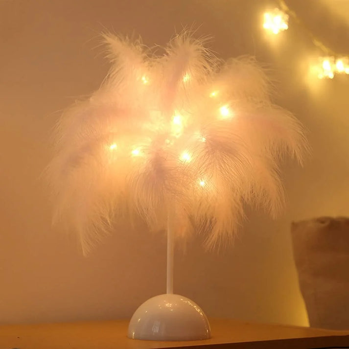 Feather Warm LED Light Table Lamp