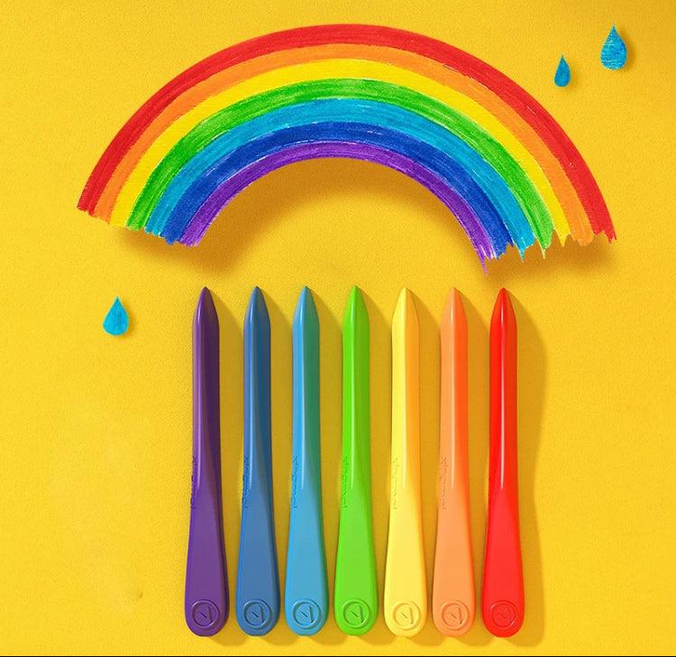 12 Colours Plastic Crayons Non-Toxic & Safe for Childrens