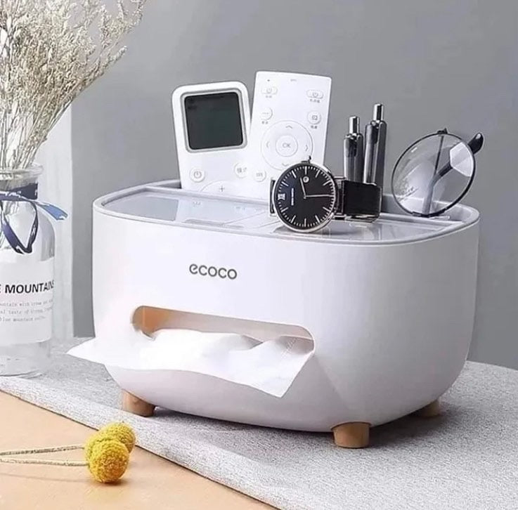 2 in 1 Tissue + Storage Box Organizer