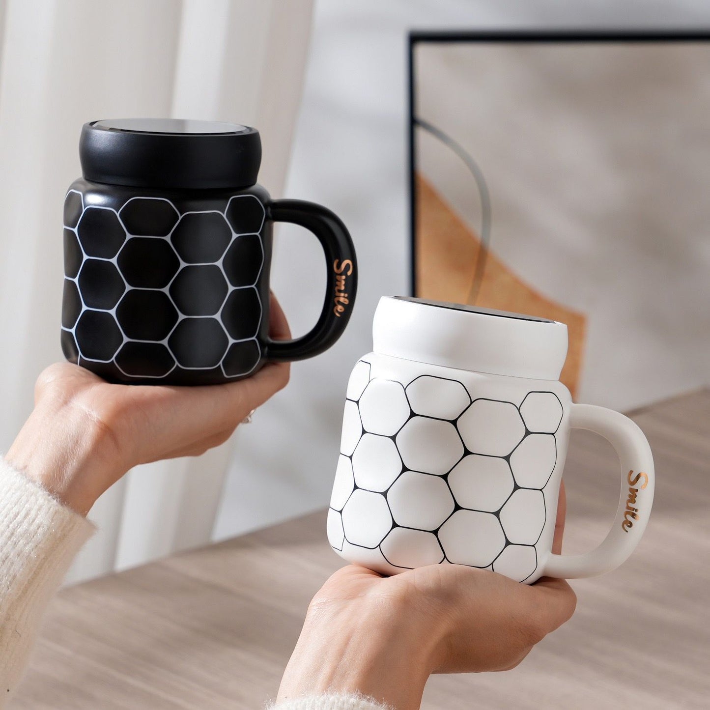 Ceramic Coffee Mug with Lid
