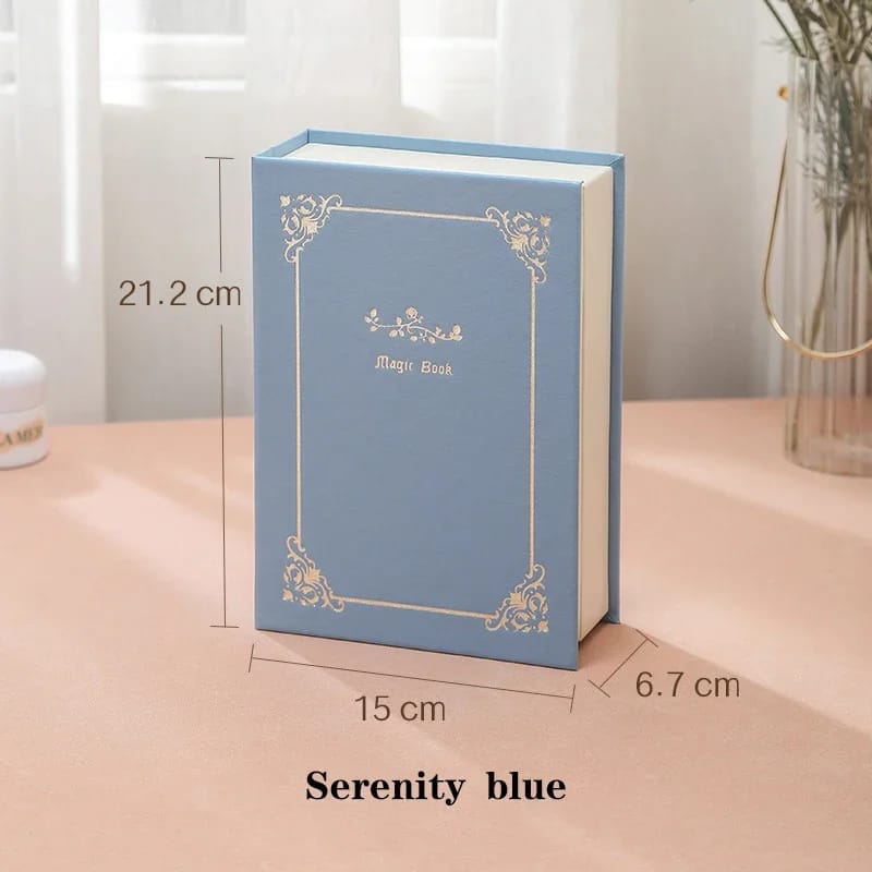 Book Shaped PU Leather Jewellery Box with Magnetic Lock