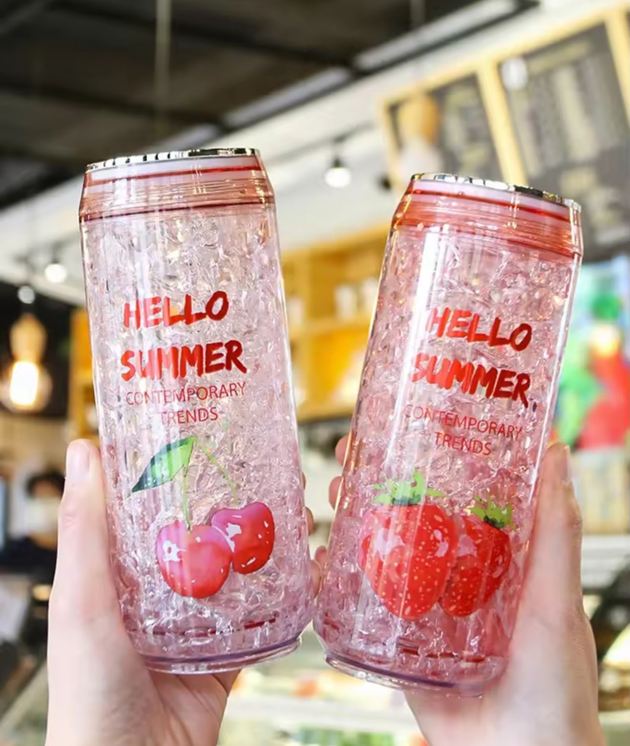 350ml Acrylic Water Bottle with Straw