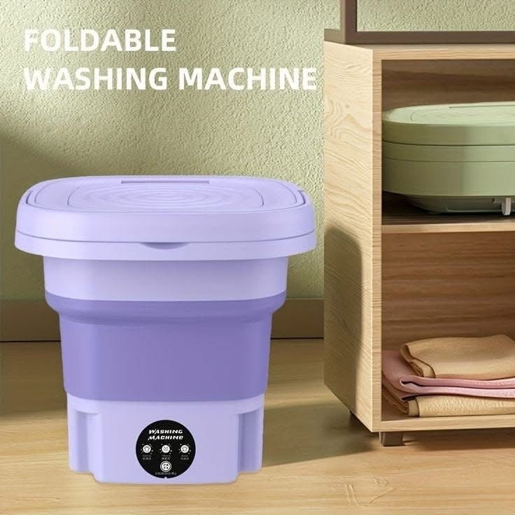 8 Litre Foldable Portable Washing Machine with Box Packaging