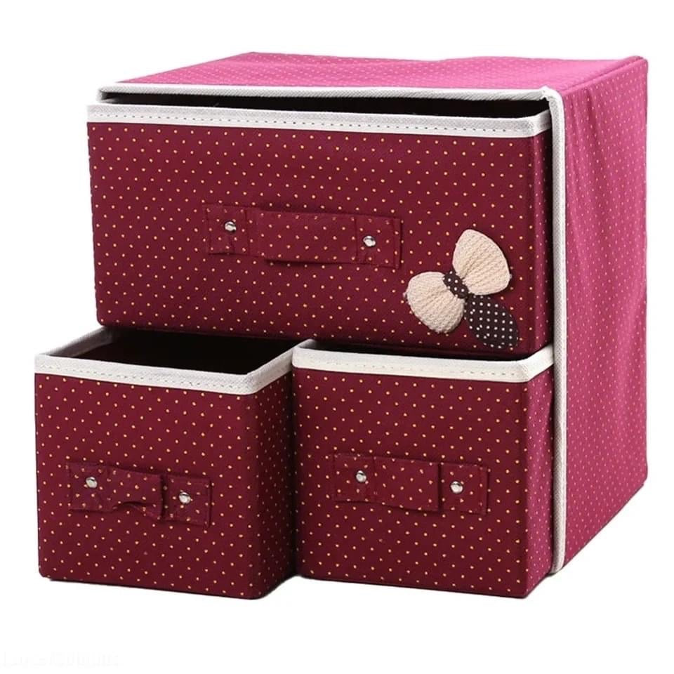 3 Drawers Thickened Convenient Folding Storage Box