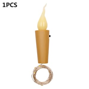 Cork Warm Candle with LED String for Home Decor