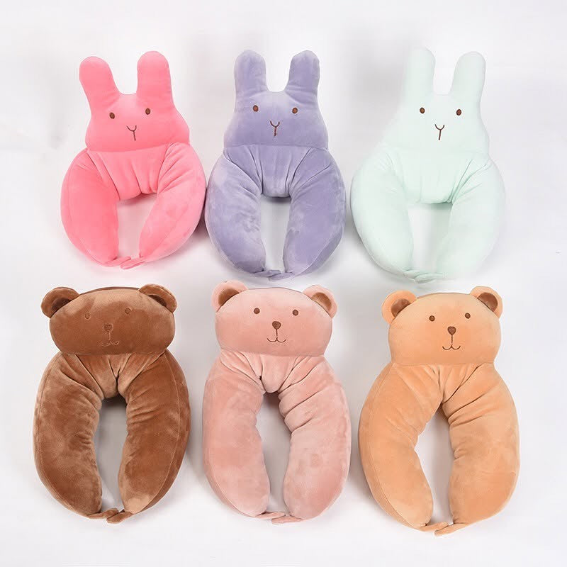 Teddy Bear U-Shaped Neck Pillow Super Soft & Comfortable Best for Travelling.