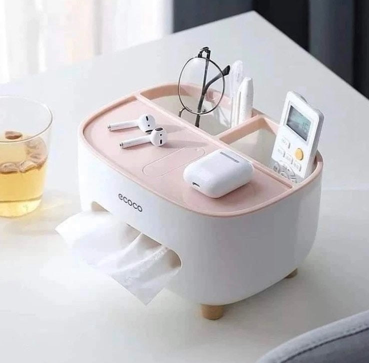 2 in 1 Tissue + Storage Box Organizer