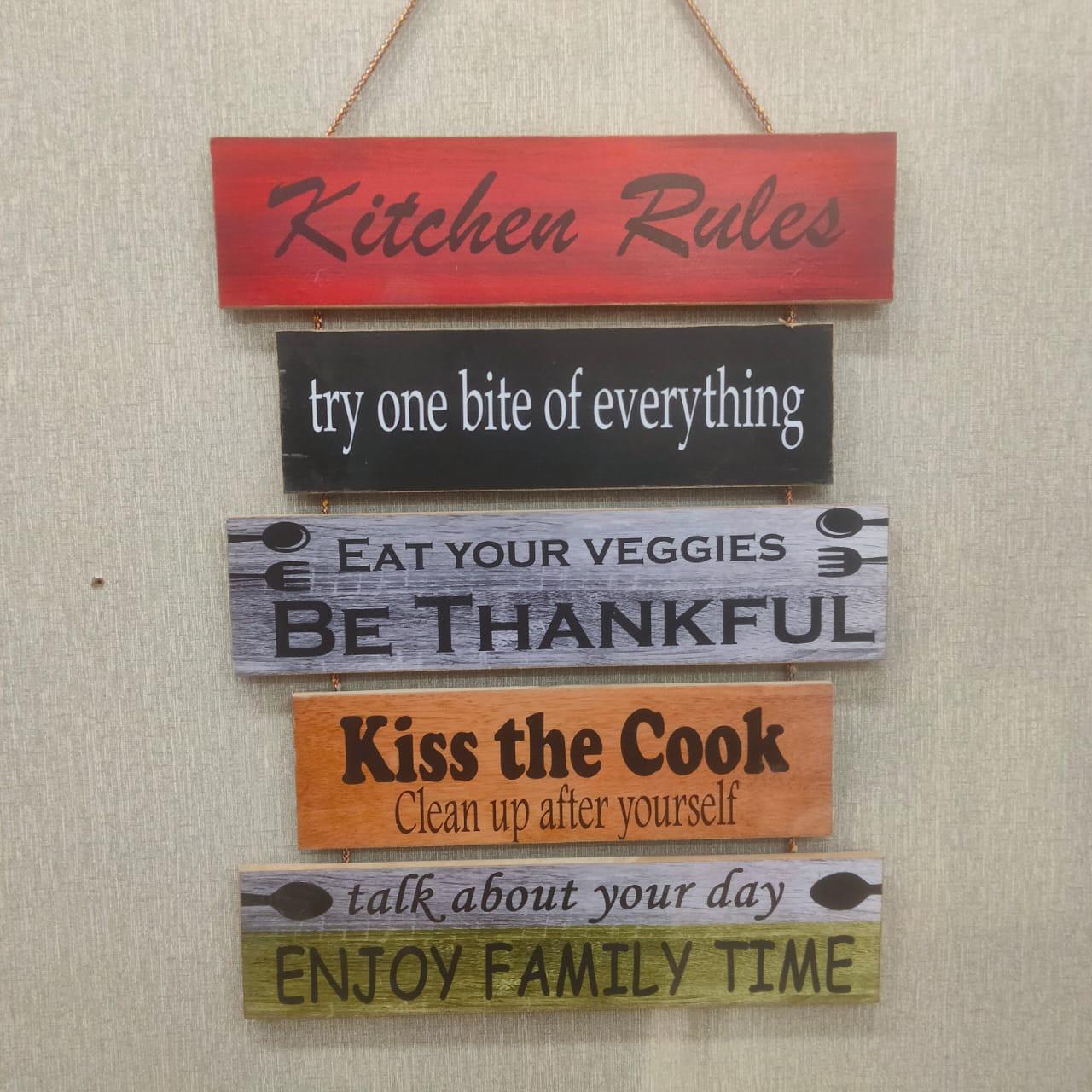 Five Steps Wooden Quotation Wall Hanging for Home Decor