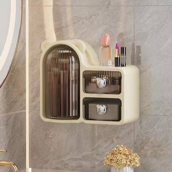 Makeup Rotating Brushes Holder with Drawer