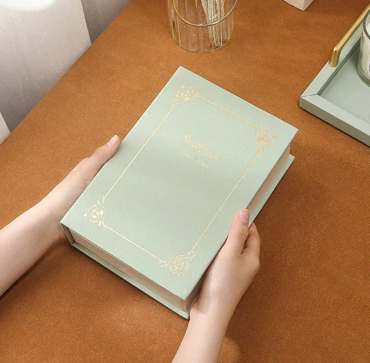 Book Shaped PU Leather Jewellery Box with Magnetic Lock