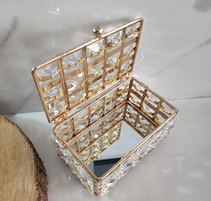 Crystal Jewellery Organizer with Inside Mirror