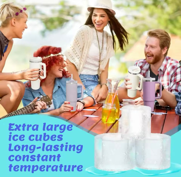 3 Grids Silicone Ice Cube Tray for 40oz Tumbler Mug