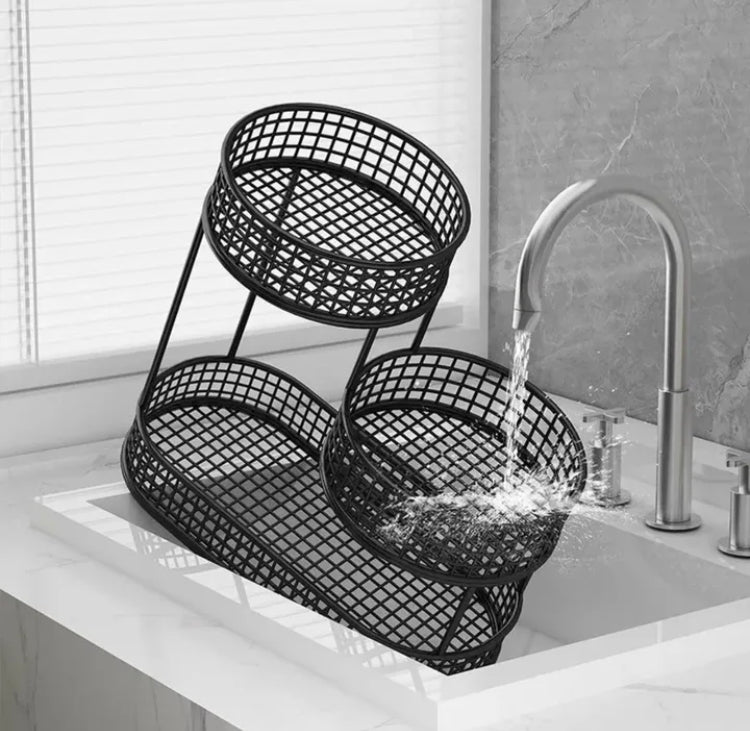 Large Capacity Iron Fruit Basket / Vanity Organizer