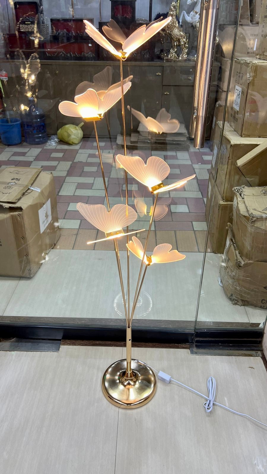 Led Butterfly Design Floor Lamp