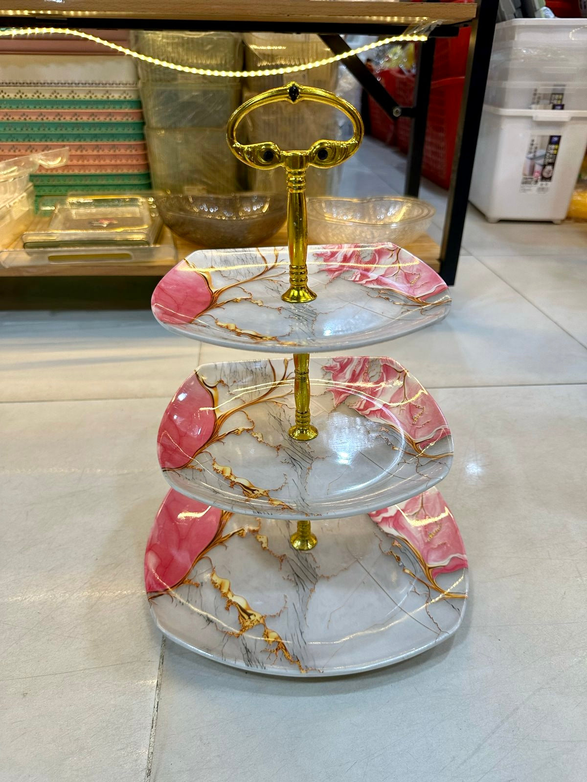 3 Tier Melamine Dessert Stand Perfect for Household Decor