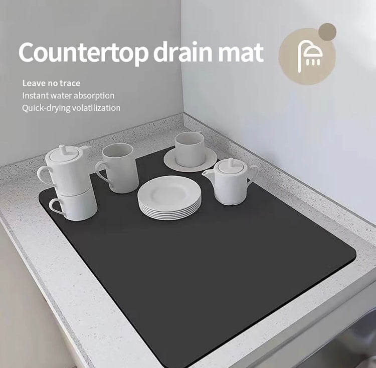 Kitchen Super Absorbent Silicone Anti-Slip Dish Drying Mat