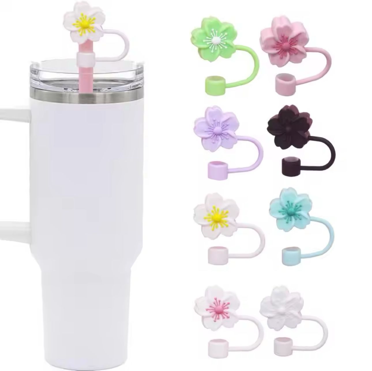 Silicone Straw Topper Covers for Tumblers
