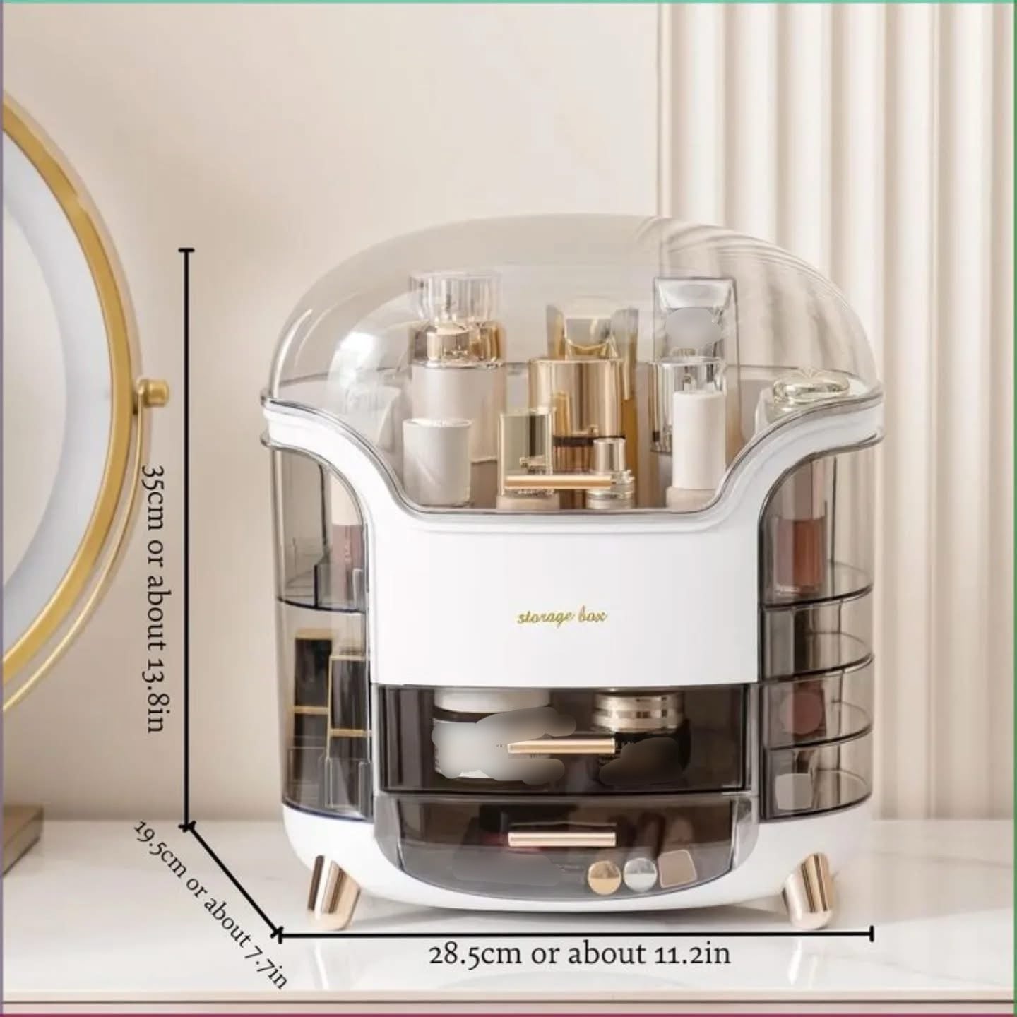 Luxury Large Capacity Multiple Compartments Makeup Cosmetics Organizer
